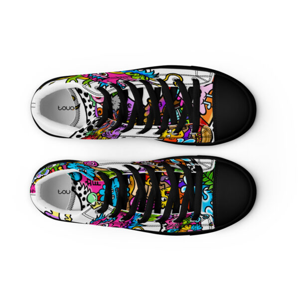 High-Top Leinenschuhe für Herren Doodle Dragon – Bild 13