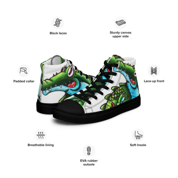 High-Top Leinenschuhe für Herren Doodle Croc – Bild 5