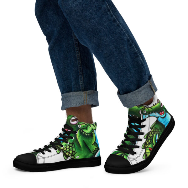 High-Top Leinenschuhe für Herren Doodle Croc – Bild 13