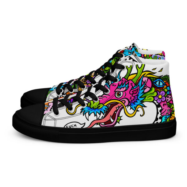 High-Top Leinenschuhe für Herren Doodle Dragon – Bild 6