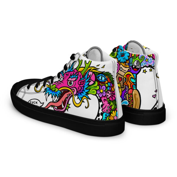 High-Top Leinenschuhe für Herren Doodle Dragon – Bild 8