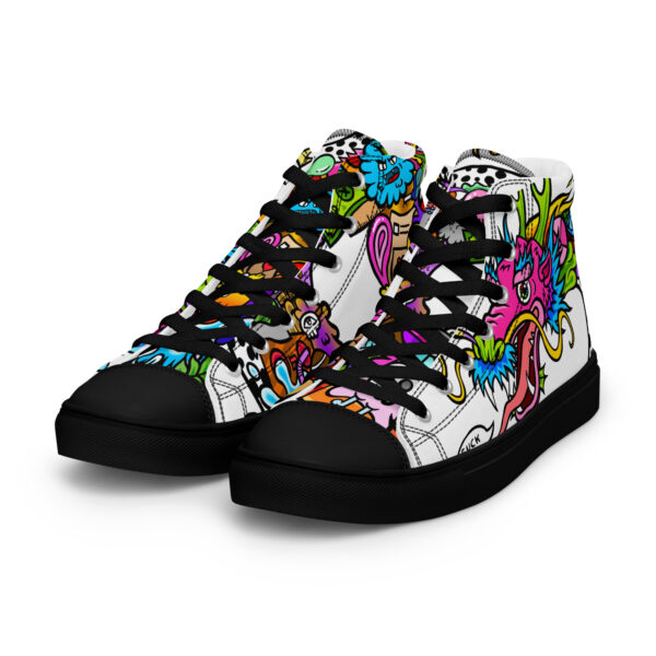 High-Top Leinenschuhe für Herren Doodle Dragon