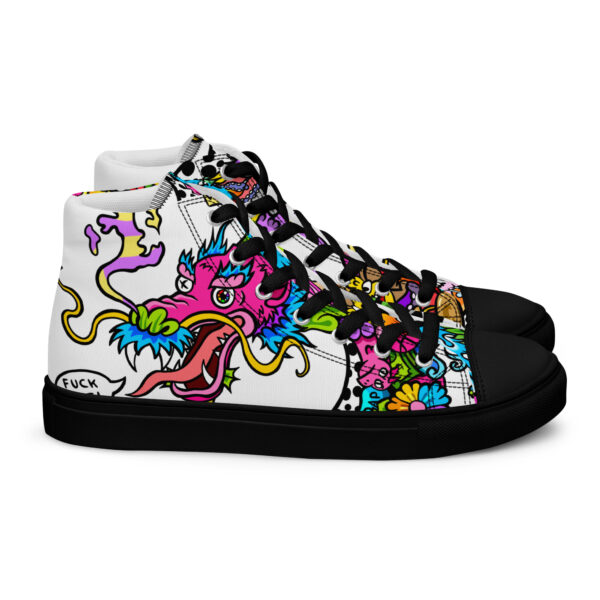 High-Top Leinenschuhe für Herren Doodle Dragon – Bild 9