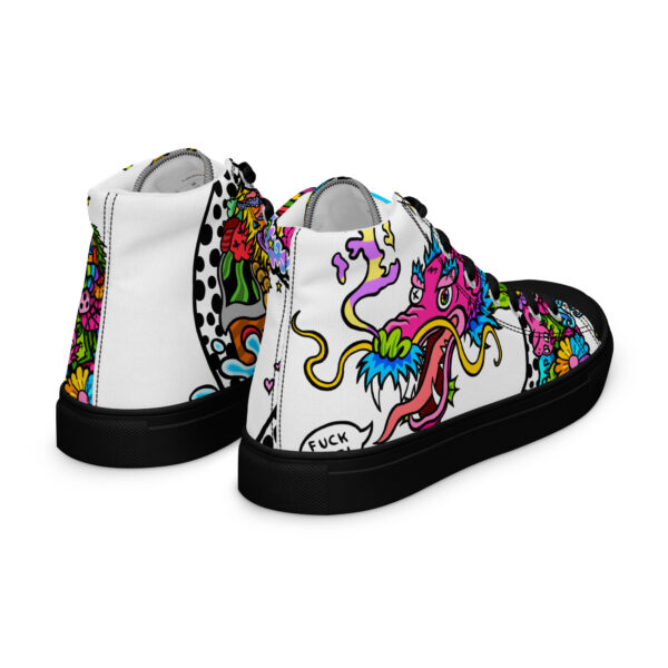 High-Top Leinenschuhe für Herren Doodle Dragon – Bild 10