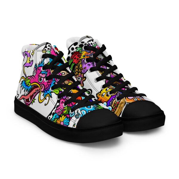 High-Top Leinenschuhe für Herren Doodle Dragon – Bild 11