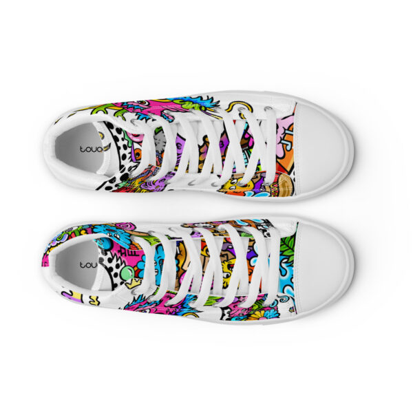 High-Top Leinenschuhe für Herren Doodle Dragon – Bild 22