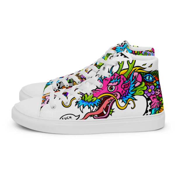 High-Top Leinenschuhe für Herren Doodle Dragon – Bild 14