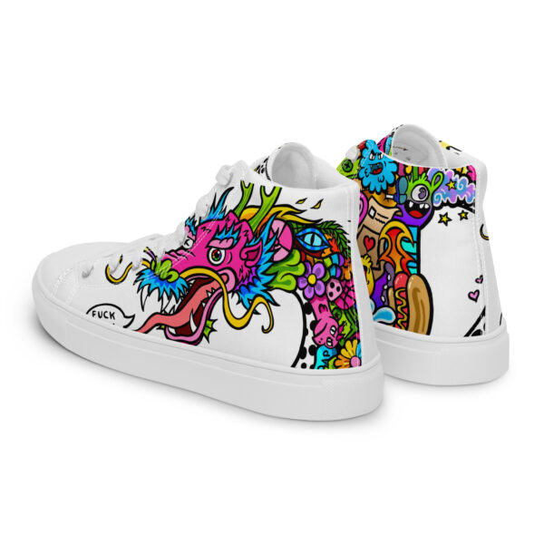 High-Top Leinenschuhe für Herren Doodle Dragon – Bild 16
