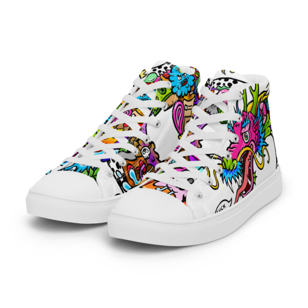 High-Top Leinenschuhe für Herren Doodle Dragon – Bild 17