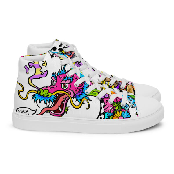 High-Top Leinenschuhe für Herren Doodle Dragon – Bild 18