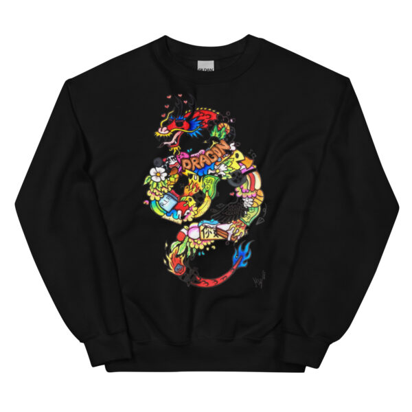 Unisex-Pullover Doodle DRAGON – Bild 4