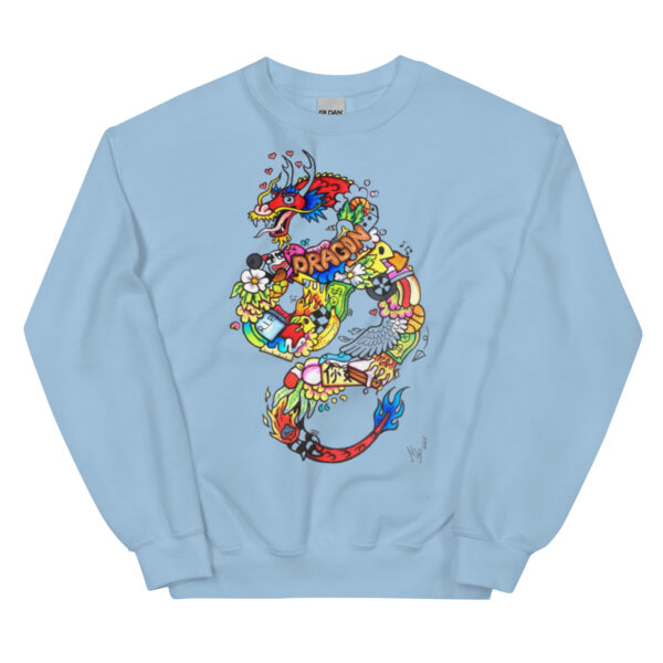 Unisex-Pullover Doodle DRAGON – Bild 5