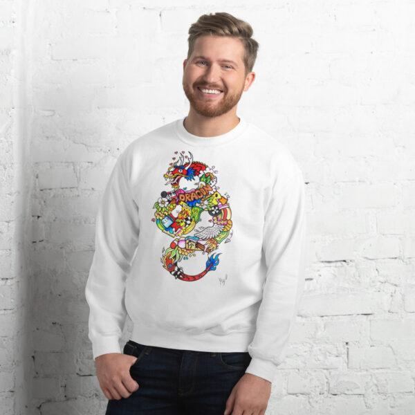 Unisex-Pullover Doodle DRAGON – Bild 2
