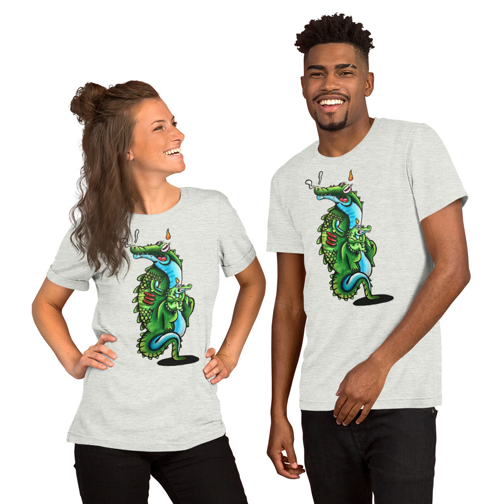 Unisex-T-Shirt Doodle CROC – Bild 11