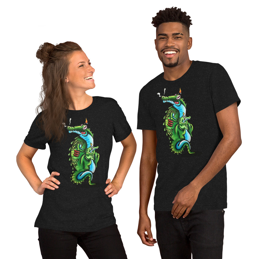 Unisex-T-Shirt Doodle CROC – Bild 4