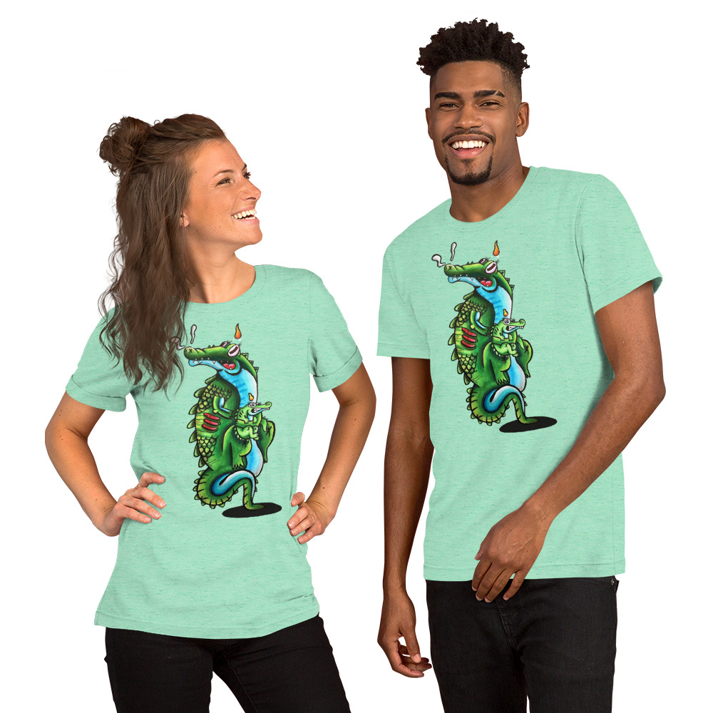 Unisex-T-Shirt Doodle CROC – Bild 9