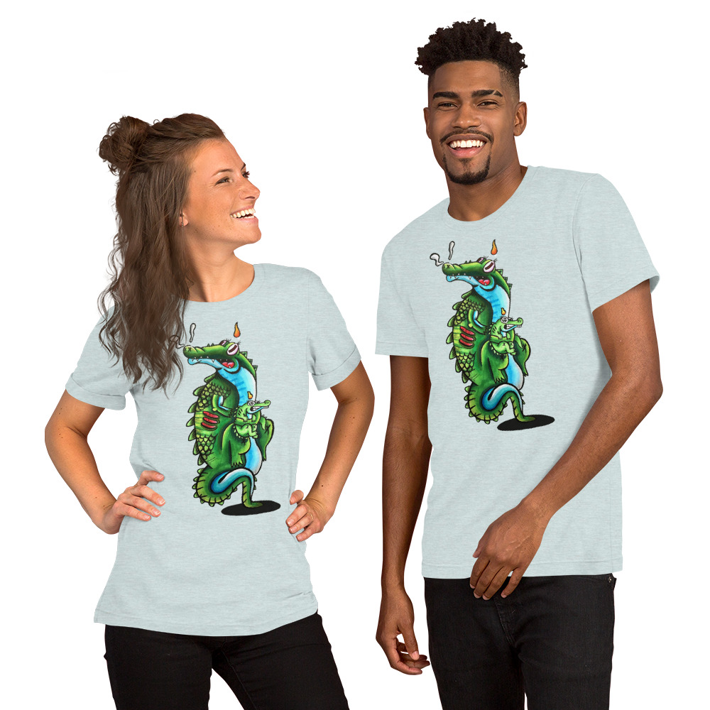 Unisex-T-Shirt Doodle CROC – Bild 8