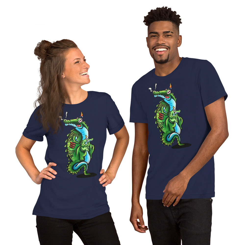 Unisex-T-Shirt Doodle CROC – Bild 5