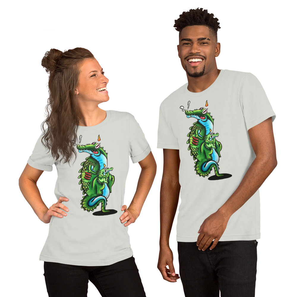 Unisex-T-Shirt Doodle CROC – Bild 10