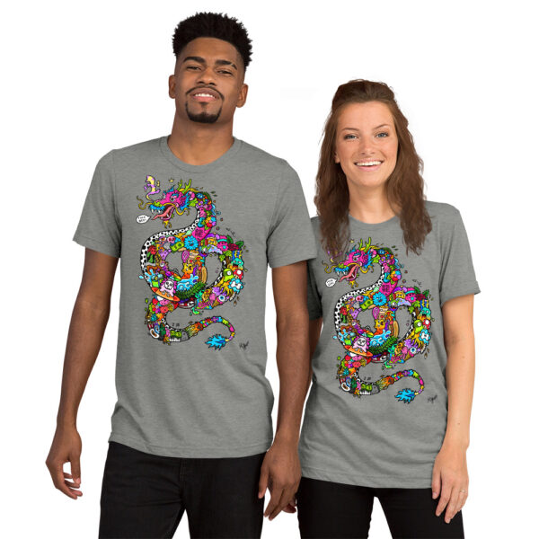 Kurzärmeliges T-Shirt Doodle Dragon – Bild 5