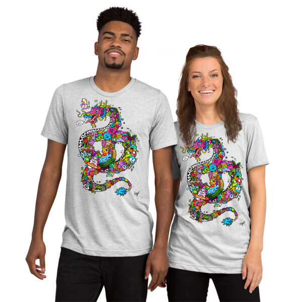 Kurzärmeliges T-Shirt Doodle Dragon – Bild 7