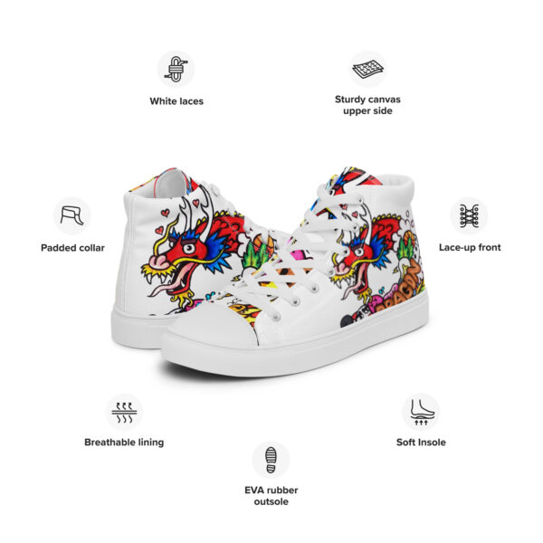 High-Top Leinenschuhe für Damen – Bild 3