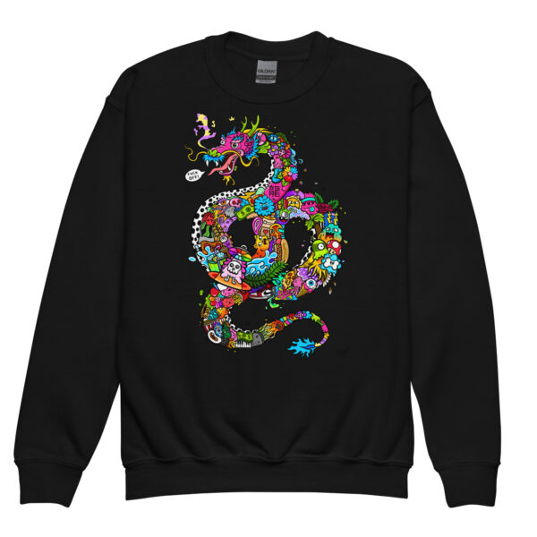 T-Shirt mit Rundhalsausschnitt für Jugendliche Doodle Dragon – Bild 2