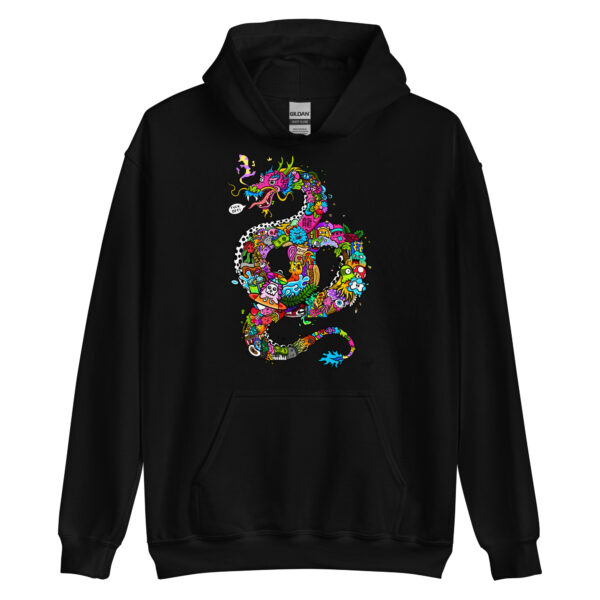 Unisex-Kapuzenpullover Doodle Dragon
