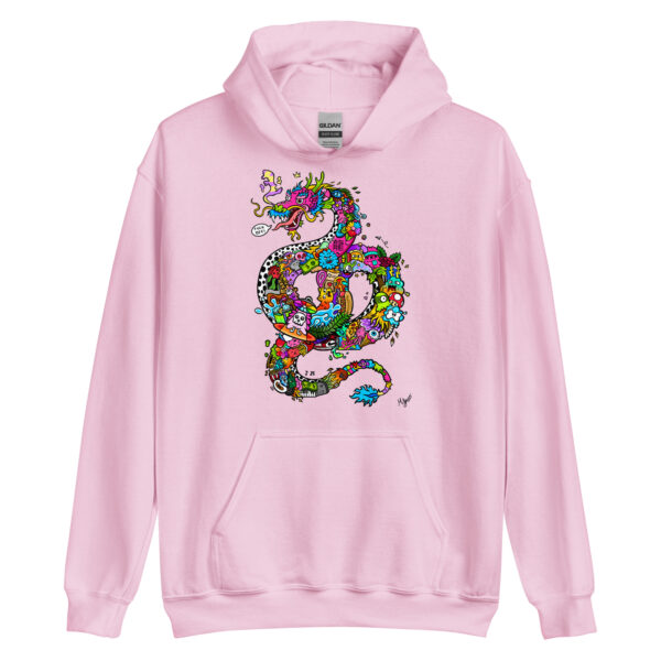 Unisex-Kapuzenpullover Doodle Dragon – Bild 5